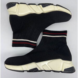 Bibi Lou Shoes‎ Womens Sz 6 EU Sz 36 Woven Sneaker Slippers Slip On Black Sleeve